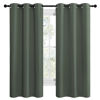 Picture of NICETOWN Blackout Curtain Panels, Home Decoration Thermal Insulated Solid Grommet Blackout Drape for Dining Room (Dark Mallard, 1 Pair, 42 by 68-Inch)