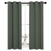 Picture of NICETOWN Blackout Curtain Panels for Living Room, Thermal Insulated Solid Grommet Top Blackout Draperies/Drapes for Christmas Window (Dark Mallard, 1 Pair, 29 x 45 inches)
