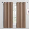 Picture of NICETOWN Short Window Treatment Thermal Insulated Solid Grommet Blackout Curtains/Drapes for Bedroom Samll Window (Set of 2, 42 by 68 Inch, Cappuccino)
