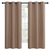 Picture of NICETOWN Short Window Treatment Thermal Insulated Solid Grommet Blackout Curtains/Drapes for Bedroom Samll Window (Set of 2, 42 by 68 Inch, Cappuccino)