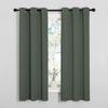 Picture of NICETOWN Thermal Insulated Curtains Blackout Draperies, Window Treatment Solid Grommet Room Darkening Drape Panels for Bedroom (Dark Mallard, Set of 2 Panels, 34 by 63 inches Long)