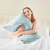Picture of BEDELITE Satin Pillowcase for Hair and Skin, Super Soft and Cooling Similar to Silk Pillow Cases 2 Pack with Envelope Closure, Gift for Women Men(20"x26" Standard Size, Ice Blue)