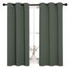 Picture of NICETOWN Dark Mallard Blackout Curtain Panels for Bedroom, Thermal Insulated Grommet Top Blackout Draperies and Drapes for Basement (2 Panels, W34 x L45-inch)