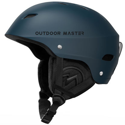 Picture of OutdoorMaster Kelvin Ski Helmet - Snowboard Helmet for Men, Women & Youth (Dark Blue,XL)