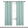 Picture of NICETOWN Bedroom Curtain Panels Blackout Draperies, Thermal Insulated Solid Grommet Blackout Curtains/Drapes (Aqua, One Pair, 34 by 72-inch)