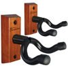 Picture of Onmiwod Guitar Wall Mount 2 Pack, Mahogany Wood Guitar Hanger, U-Shaped Guitar Wall Hanger Mount, Guitar Holder Hook Stand Wall for Acoustic, Electric Guitar, Banjo, Bass, Gift for Guitar Player Men