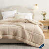 Picture of Bedsure Duvet Insert Full Comforter Beige - All Season Quilted Down Alternative Comforter for Full Bed, 300GSM Mashine Washable Microfiber Bedding Comforter with Corner Tabs