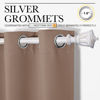 Picture of NICETOWN Bedroom Blackout Curtains and Drapes - Window Treatment Thermal Insulated Solid Grommet Blackout Draperies for Bedroom (Set of 2 Panels, 55 by 90 Inch, Cappuccino)
