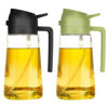 Picture of TrendPlain 16oz Olive Oil Dispenser Bottle for Kitchen - 2 in 1 Oil Dispenser and Oil Sprayer for Cooking, Air Fryer, Salad, 470ml Olive Oil Sprayer Black&Green