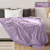Picture of Utopia Bedding Fleece Blanket Queen Size Lilac 300GSM Luxury Fuzzy Soft Anti-Static Microfiber Bed Blanket (90x90 Inches)