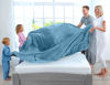 Picture of Utopia Bedding Fleece Blanket Queen Size Washed Blue 300GSM Luxury Fuzzy Soft Anti-Static Microfiber Bed Blanket (90x90 Inches)