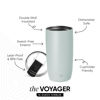 Picture of Simple Modern Travel Coffee Mug Tumbler with Flip Lid | Reusable Insulated Stainless Steel Cold Brew Iced Coffee Cup Thermos | Gifts for Women Men Him Her | Voyager Collection | 16oz | Sea Glass Sage