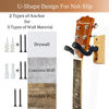 Picture of Onmiwod Guitar Wall Mount, Ash Hardwood Guitar Hanger, U-Shaped Guitar Wall Hanger Mount, Guitar Holder Hook Stand Wall for Acoustic, Electric Guitar, Banjo, Bass, for Guitar Player Men Women Boy