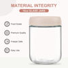 Picture of NETANY 6-pack 16oz Glass jars with Airtight Lids, Overnight Oats Containers with Lids, Wide mouth Mason Salad jars, Glass Food Storage Containers for Snacks Yogurt Spice Sugar-Beige