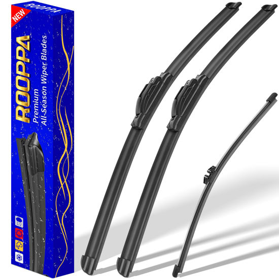 Picture of 3 wipers Replacement for 2018-2022 2023 Ford expedition, Windshield Wiper Blades Original Equipment Replacement - 22"/22"/11" (Set of 3) U/J HOOK