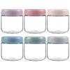 Picture of NETANY 6-pack 10oz Glass jars with Airtight Lids, Overnight Oats Containers with Lids, Wide mouth Mason Salad jars, Glass Food Storage Containers for Snacks Yogurt Spice Sugar