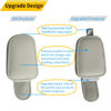 Picture of Yuoyar 4 Packs Sunglasses Holders for Car Visor - Magnetic Leather Sunglasses Holder and Ticket Card Clip - Car Visor Accessories (4Pcs Silver Grey)