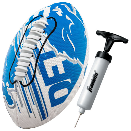 Picture of Franklin Sports NFL Detroit Lions Football - Youth Mini Football - 8.5" Football- SPACELACE Easy Grip Texture- Perfect for Kids !