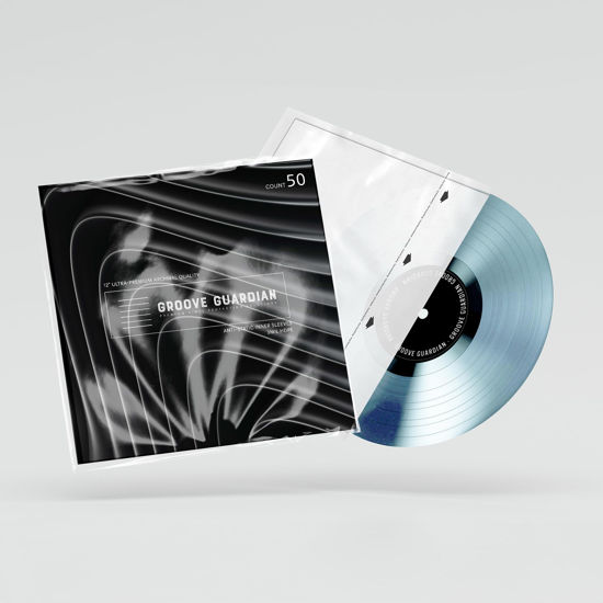 Picture of Groove Guardian Vinyl Record Inner Sleeves: Double-Sided Ultra-Premium 2X 3mil HDPE + Rice Paper, Anti-Static Vinyl Record Sleeves Inner: Perfect for 12" LP albums (50)