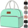 Picture of Coobiiya Lunch Bag Women, Lunch Box Lunch Bag for Women Adult Men, Small Leakproof Cute Lunch Tote Large Capacity Reusable Insulated Cooler Lunch Container for Work/Office/Picnic/Travel-Green