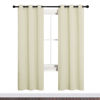 Picture of NICETOWN Blackout Curtains for Bedroom, 72 inches Long Curtains & Drapes for Living Room, Thermal Insulated Window Treatment Draperies for Nursery (Beige, 34" by 72")