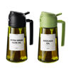Picture of TrendPlain - Original 16oz/470ml Olive Oil Dispenser Bottle for Kitchen Gadgets and Air Fryer Accessories - Olive Oil Sprayer for Cooking w/Stickers (Light Blockage) - Black&Green