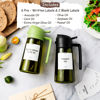 Picture of TrendPlain - Original 16oz/470ml Olive Oil Dispenser Bottle for Kitchen Gadgets and Air Fryer Accessories - Olive Oil Sprayer for Cooking w/Stickers (Light Blockage) - Black&Green