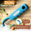 Picture of Spring Chef Premium Swivel Vegetable Peeler, Comfortable Handle and Ultra Sharp Stainless Steel Blades - Perfect Kitchen Peeler For Veggie, Fruit, Potato, Carrot, Apple - Teal