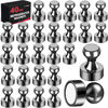 Picture of LOVIMAG 40Pcs Refrigerator Magnets Black Fridge Magnets, Metal Magnets for Whiteboard Strong Push Pin Magnets, Small Fridge Magnets Adult for Locker, Office, Classroom, Kitchen, Picture