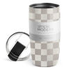 Picture of Simple Modern Travel Coffee Mug Tumbler with Flip Lid | Reusable Insulated Stainless Steel Cold Brew Iced Coffee Cup Thermos | Gifts for Women Men Him Her | Voyager Collection | 16oz | Checkmate