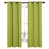 Picture of NICETOWN Blackout Curtain Panels for Living Room, Thermal Insulated Solid Grommet Top Blackout Draperies/Drapes for Christmas Window (1 Pair, 34 x 63 inches in Fresh Green)
