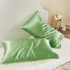 Picture of BEDELITE Satin Pillowcase for Hair and Skin, King Pillow Cases Set of 2 Pack, Super Soft Silky Sage Green Pillow Case with Envelope Closure (20x40 Inches)