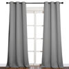 Picture of NICETOWN Thermal Insulated Blackout Curtains - Grommet Top Window Treatment Drapes for Hall (2 Panels, W42 x L90 inches, Silver Grey)