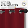 Picture of NICETOWN Christmas Blackout Curtain Panel Grommet - Home Decorations Thermal Insulated Solid Grommet Top Blackout Living Room Panels/Drapes for Gift (Burgundy Red, 1 Pair, 55 x 78-Inch)