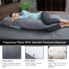 Picture of MOON PARK Pregnancy Pillows for Sleeping - U Shaped Full Body Maternity Pillow with Removable Cover - Support for Back, Legs, Belly, HIPS - 57 Inch Pregnancy Pillow for Women - Dark Grey
