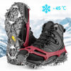 Picture of Crampons Ice Cleats Traction Snow Grips for Boots Shoes Women Men Anti Slip 19 Stainless Steel Spikes Safe Protect for Hiking Fishing Walking Climbing Mountaineering