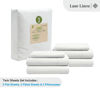 Picture of LANE LINEN 100% Organic Cotton Twin Sheets Set, 6Pc Twin Bed Sheets, Breathable Cotton Sheets Twin Size Bed Set, Dorm Room Essentials with 15" Deep Pocket Fitted Sheet - White Twin Sheets (2 Pack)