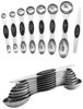 Picture of Spring Chef Stainless Steel Magnetic Measuring Spoons Set of 8 with Leveler, Dual Sided Metal Teaspoon & Tablespoon Measuring Spoons, Nesting Kitchen Gadgets for Baking & Cooking - 2 Pack - Black