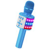 Picture of BONAOK Kids Karaoke Microphone Bluetooth Wireless Mic for Adults Singing Microphones with Speaker Disco Light Echo Sound Portable for Home Party Outdoor Gift Toys Q78(Blue)