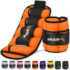 Picture of APEXUP Adjustable Ankle Weights for Women and Men, Modularized Leg Weight Straps for Yoga, Walking, Running, Aerobics, Gym (2-10 lbs, Orange)