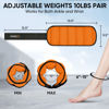 Picture of APEXUP Adjustable Ankle Weights for Women and Men, Modularized Leg Weight Straps for Yoga, Walking, Running, Aerobics, Gym (2-10 lbs, Orange)