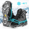 Picture of Crampons Ice Cleats Traction Snow Grips for Boots Shoes Women Men Anti Slip 19 Stainless Steel Spikes Safe Protect for Hiking Fishing Walking Climbing Mountaineering