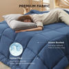 Picture of Bedsure Comforter Duvet Insert - Quilted Comforters Queen Size, All Season Duvet, Down Alternative Bedding, with 8 Tabs, Gifts for Women/Men, Royal Blue, Queen 88 x 88 Inches