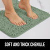Picture of Gorilla Grip Bath Rug Mat 36x24, Thick Soft Absorbent Chenille, Rubber Backing Quick Dry Microfiber Mats, Machine Washable Rugs for Shower Floor, Bathroom Runner Bathmat Accessories Decor, Sage Green