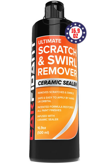 Picture of Carfidant Scratch and Swirl Remover - Car Scratch Remover for Scratches with Buffer Pad, Scratch Remover for Vehicles Repair Paint Any Color - Rubbing Compound for Cars 16.9 fl oz