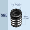 Picture of Tire Valve Stem Caps Cover - (5 Pack) Tire Air Cap N2 Nitrogen Metal with Plastic Liner Corrosion Resistant Leak-Proof for Car Truck Motorcycle Bike Black