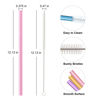 Picture of Replacement Straw Compatible with Stanley 40 oz 30 oz Cup Tumbler, 6 Pack Reusable Straw with Cleaning Brush, Plastic, Color, Dishwasher Safe