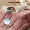 Picture of Bedsure Comforter Duvet Insert - Quilted Comforters King Size, All Season Duvet, Down Alternative Bedding, with 8 Tabs, Gifts for Women/Men, Dusty Pink, King 90 x 102 Inches