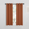 Picture of NICETOWN Halloween Burnt Orange Window Curtains Blackout Drapes, 1 Pair, 29 by 40 inches, Thermal Insulated Solid Grommet Blackout Curtains/Draperies for Cafe