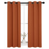 Picture of NICETOWN Halloween Burnt Orange Window Curtains Blackout Drapes, Thermal Insulated Solid Grommet Blackout Curtains/Draperies for Living Room (1 Pair, 29 by 45 inches)